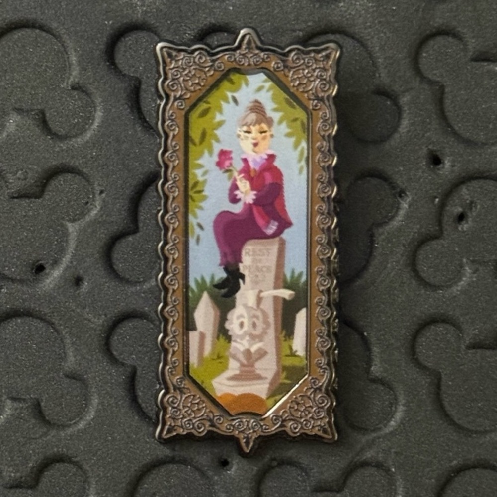 Disney Loungefly Old Woman with Rose Stretching Portrait Constance Hatchaway Pin